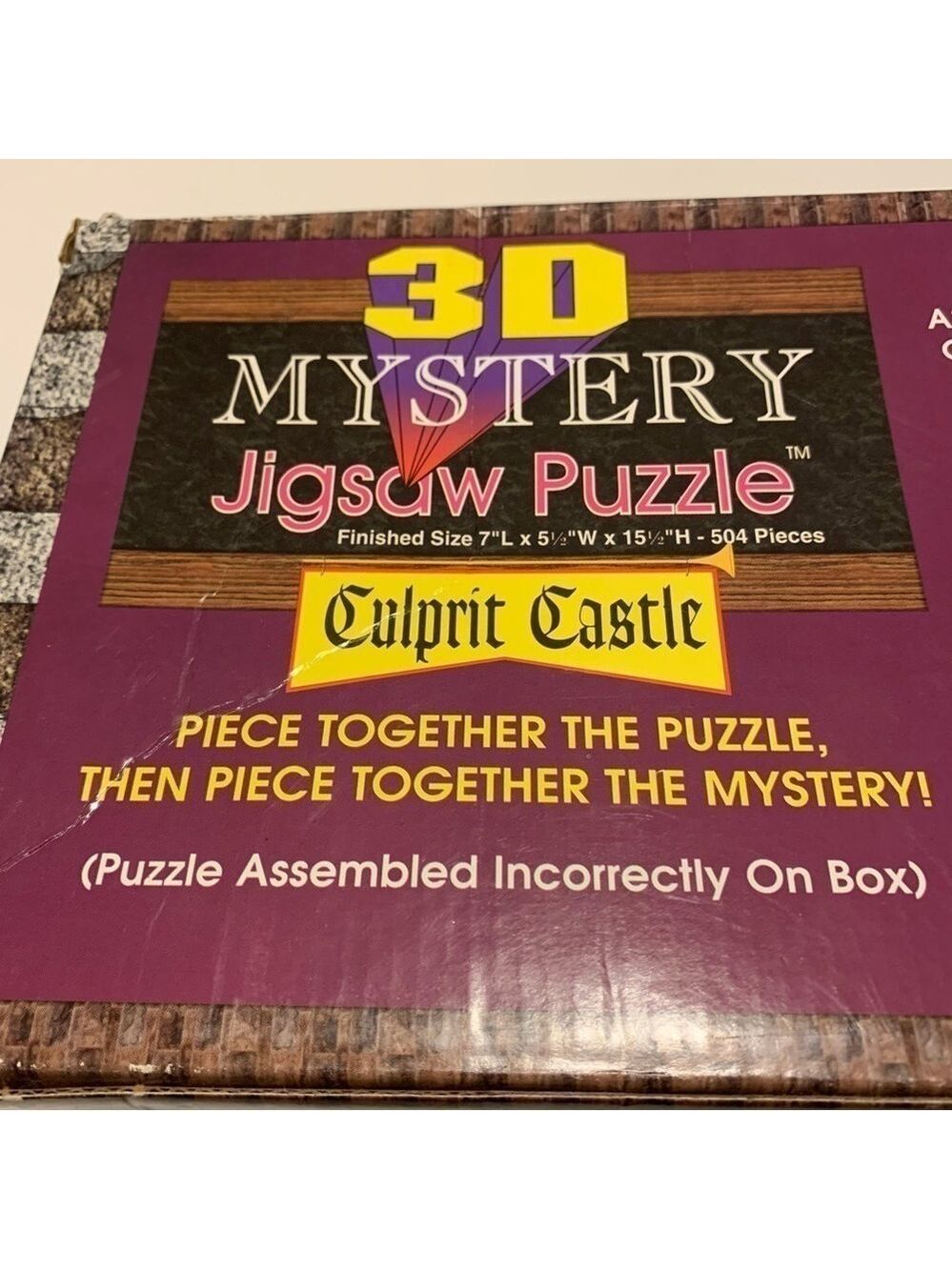 3-D vintage mystery puzzle Castle Culprit game family fun medieval murder - Picture 13 of 15